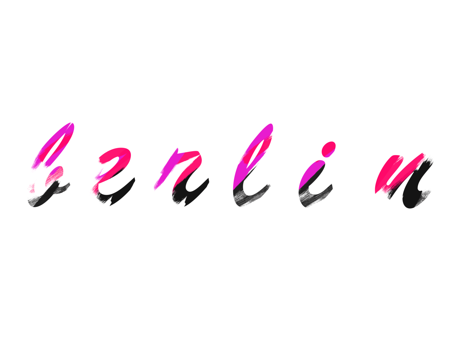 Brush fill letters animation kinetic type